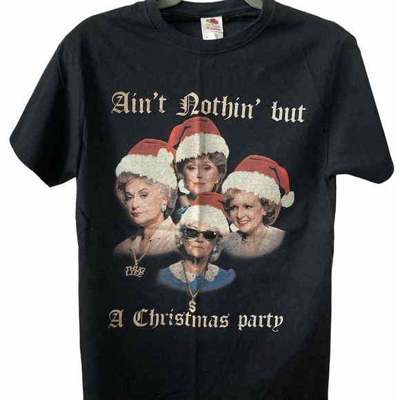 Golden Girls Christmas Theme Black Tshirt Small - Picture 1 of 2